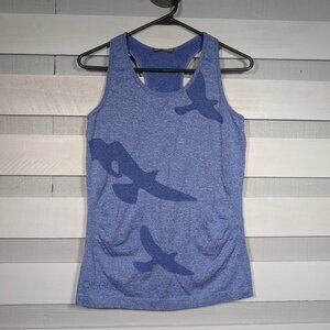 Oiselle Flyte Tank Top Medium Running Wings Out Altitude Blue Sleeveless Shirt